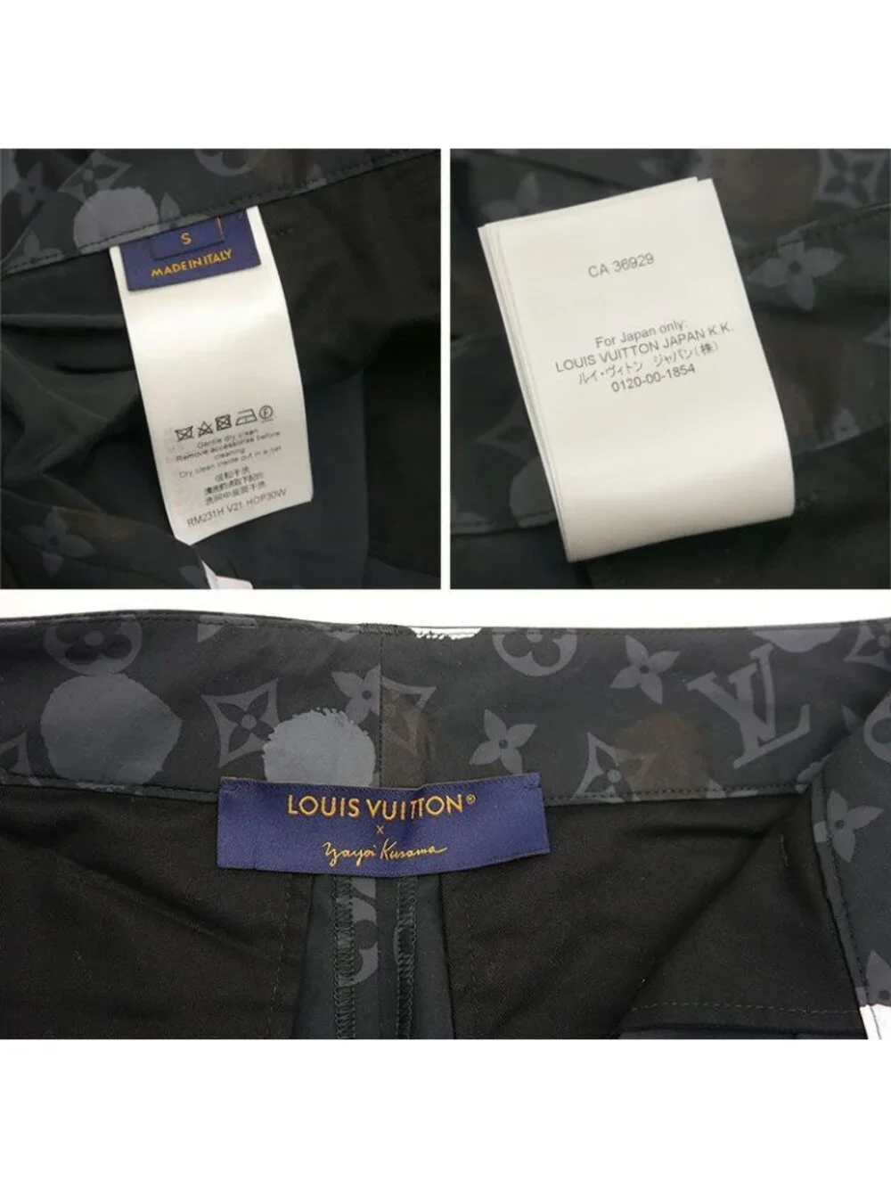 Louis Vuitton Yayoi Kusama Cargo Pants Size S Black